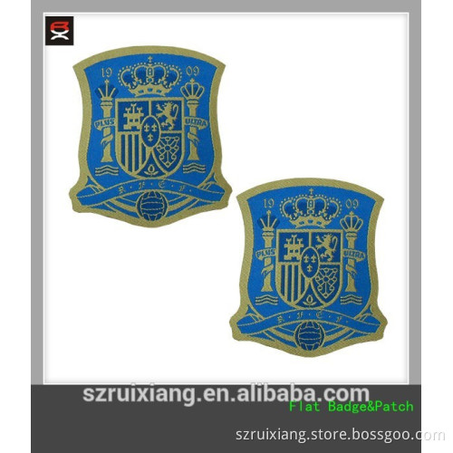Custom high quality flat woven badge woven patch